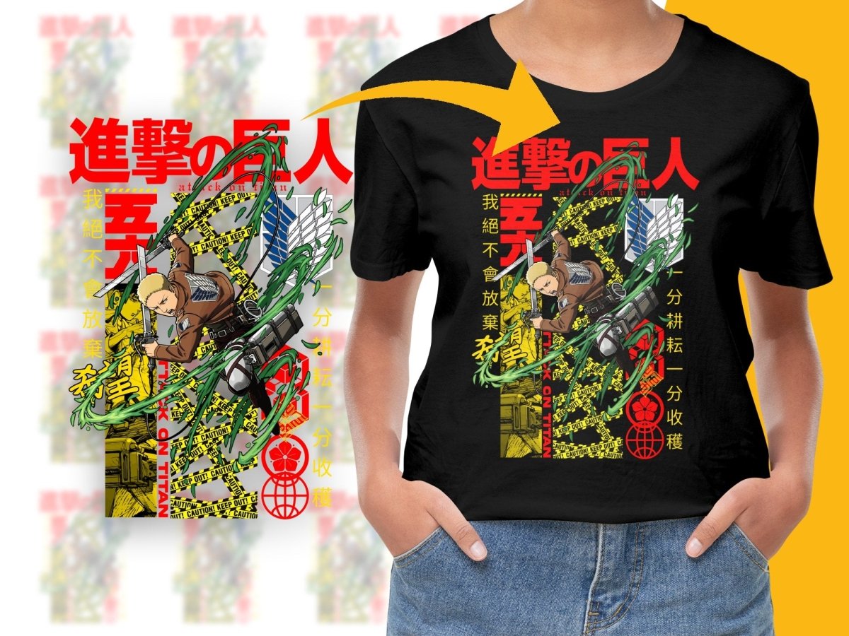 Attack on Titan Warning Jean Brand Ackerman PNG File - Teepew
