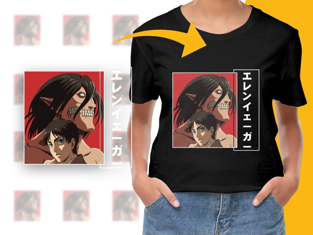 Attack Titan and Eren Anime Character Digital Download - Teepew