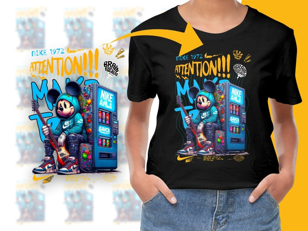 Attention Mickey Mouse with Guitar Street Style PNG File - Teepew