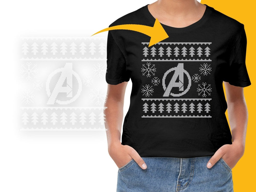 Avengers Logo Festive Knit Pattern PNG File - Teepew