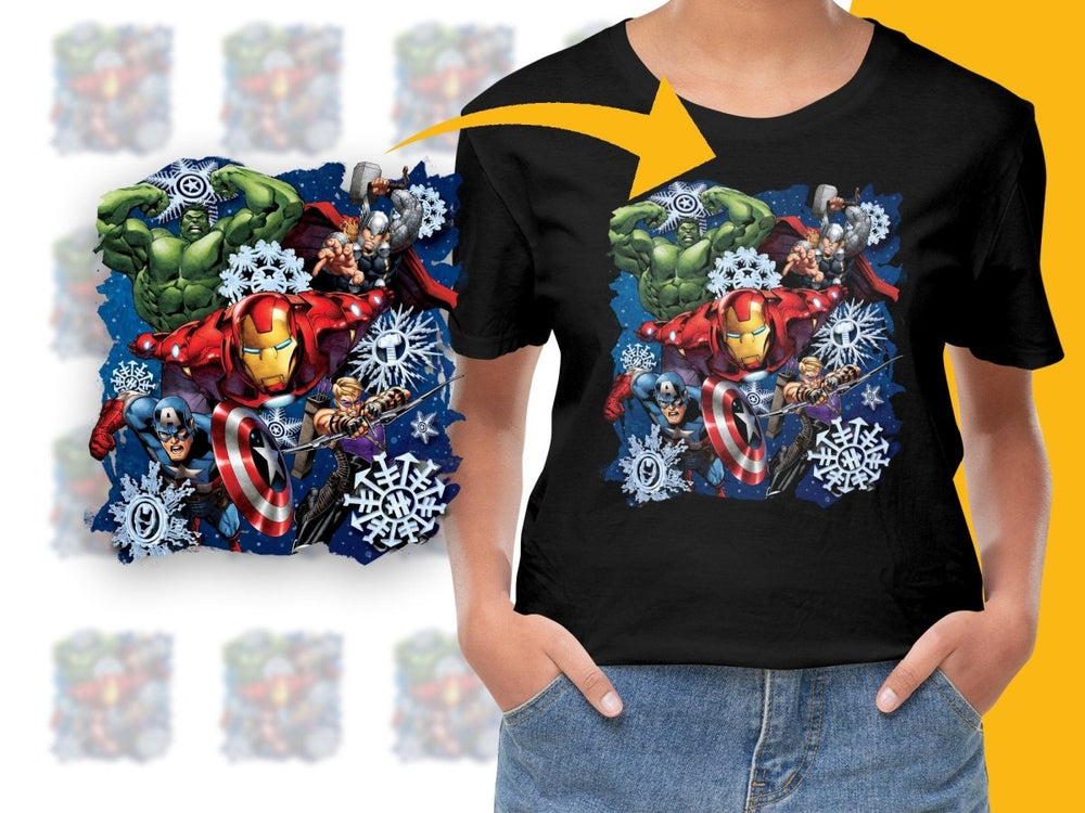 Avengers Superheroes Assembled Snowflakes Digital - Teepew