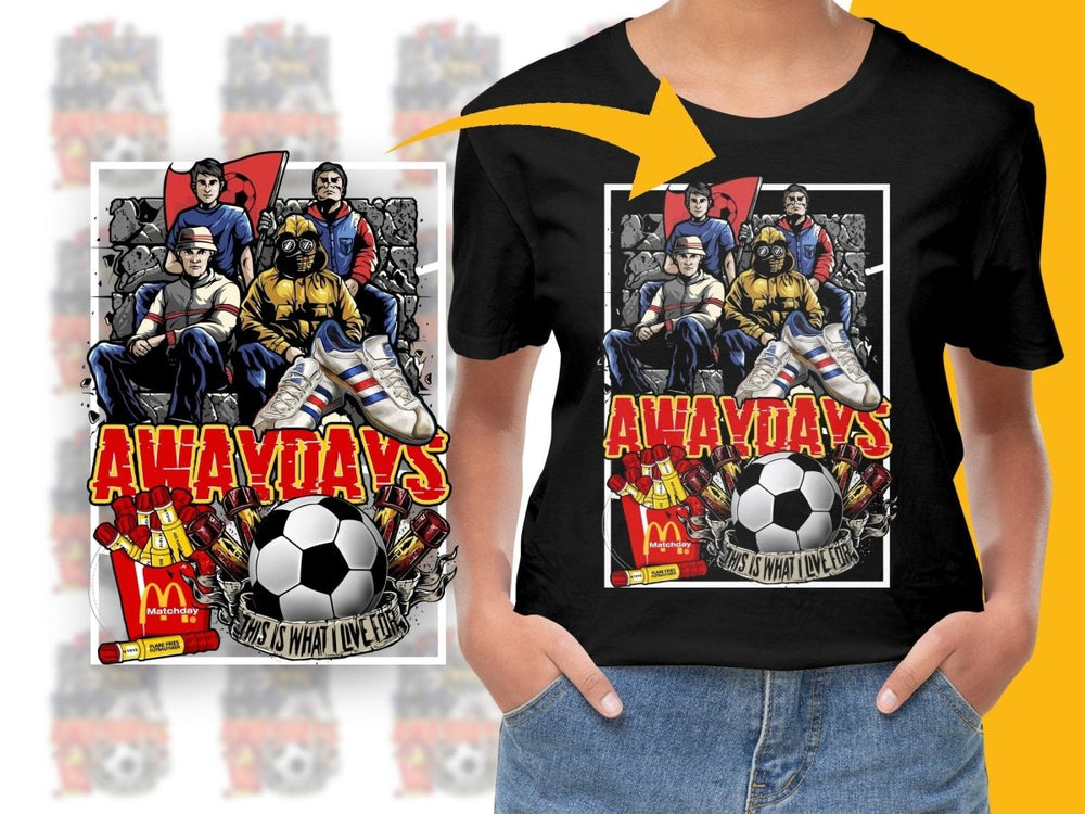 AWAYDAYS Retro Soccer Fan Art Graphic PNG File - Teepew