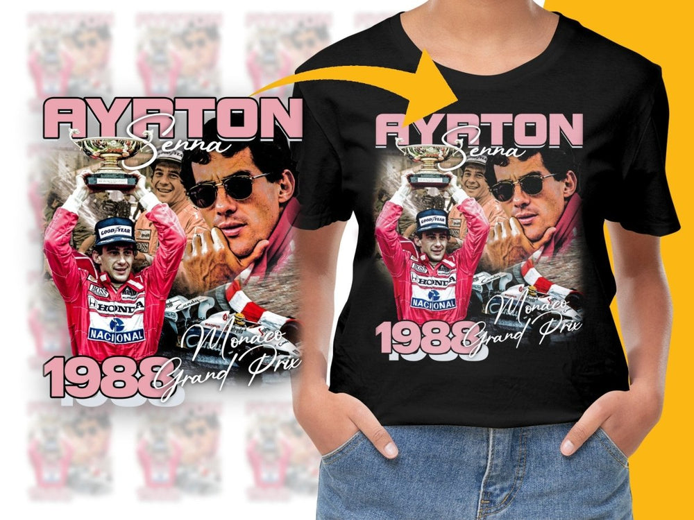 Ayrton Senna 1988 Monaco Grand Prix Tribute PNG File - Teepew