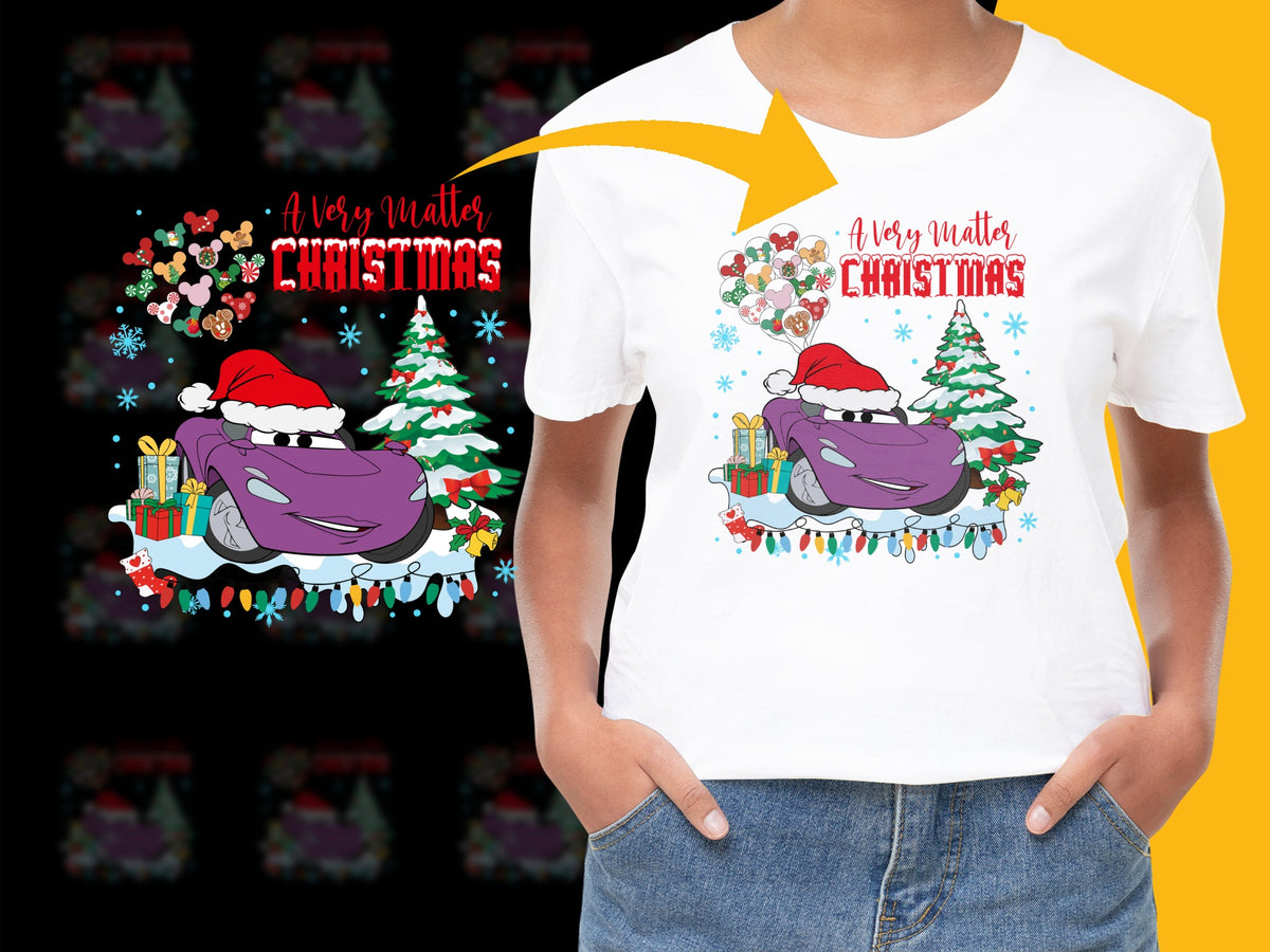 Whimsical Purple Hippo Christmas T-Shirt, Festive Holiday Graphic Tee, Kids and Adults Sizes