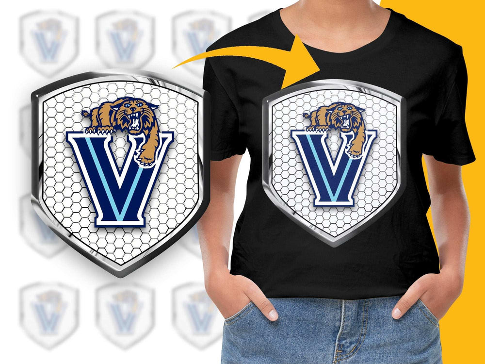 Youth Sports Team Logo T-Shirt, Novelty Graphic Tee, School Mascot Tiger Design, Casual Fashion Wear