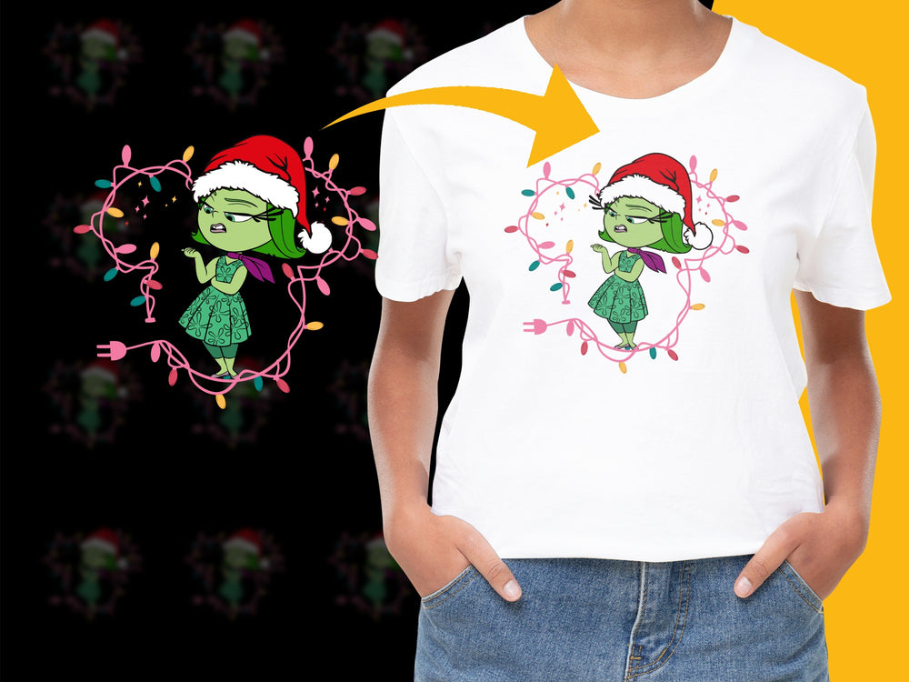Funky Green Alien Christmas T-Shirt, Holiday Graphic Tee, Cute Festive Alien Apparel, Unisex Adult Clothing