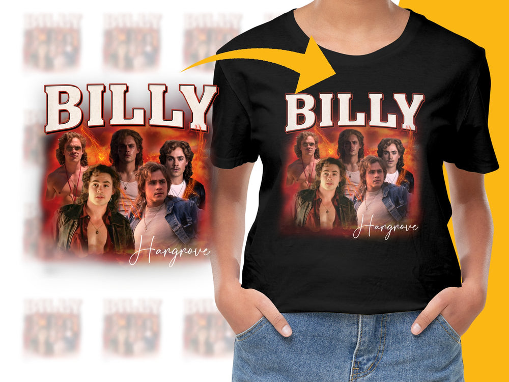 Vintage Billy Hargrove Stranger Things Inspired Graphic T-Shirt, Retro 80s Style Soft Tee