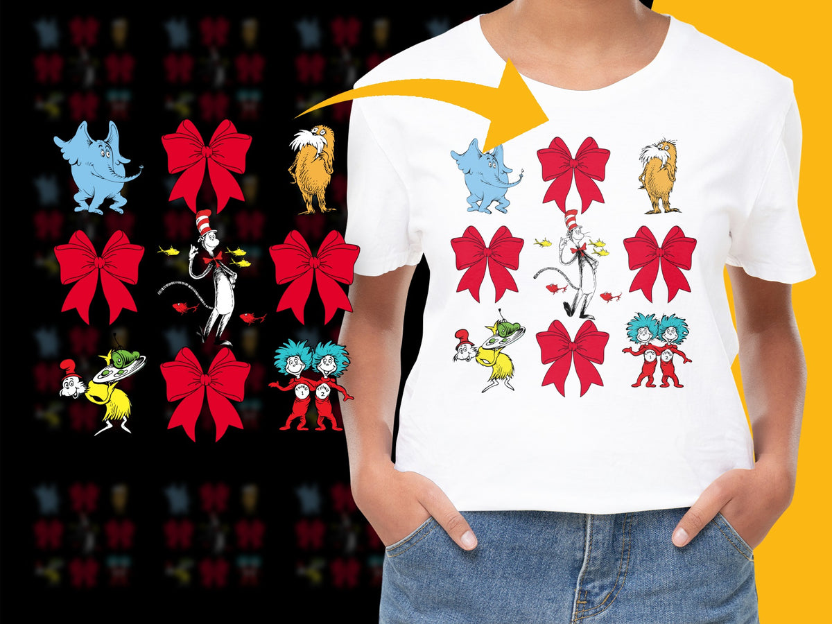 Whimsical Kids T-Shirt with Colorful Monster Prints, Fun Cartoon Creatures, Unisex Children's Fashion