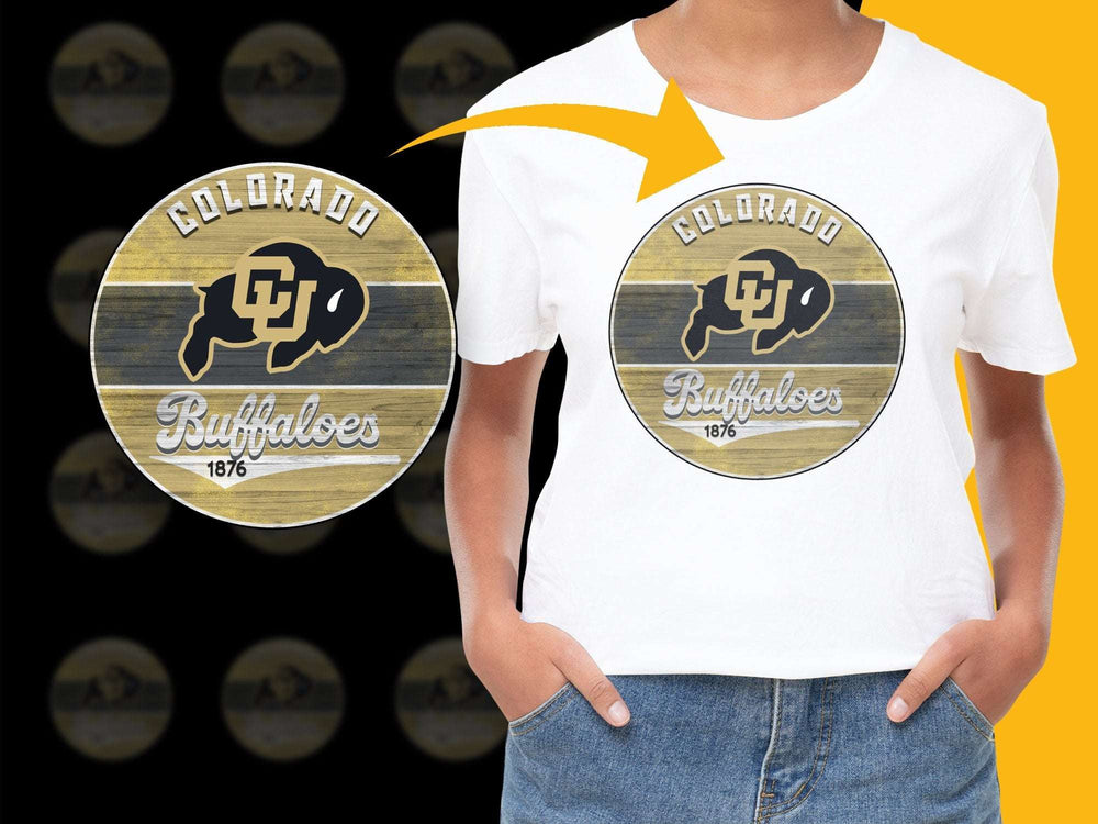 Colorado Buffaloes 1876 Logo T-Shirt, Vintage Style Sports Tee, College Apparel Gift