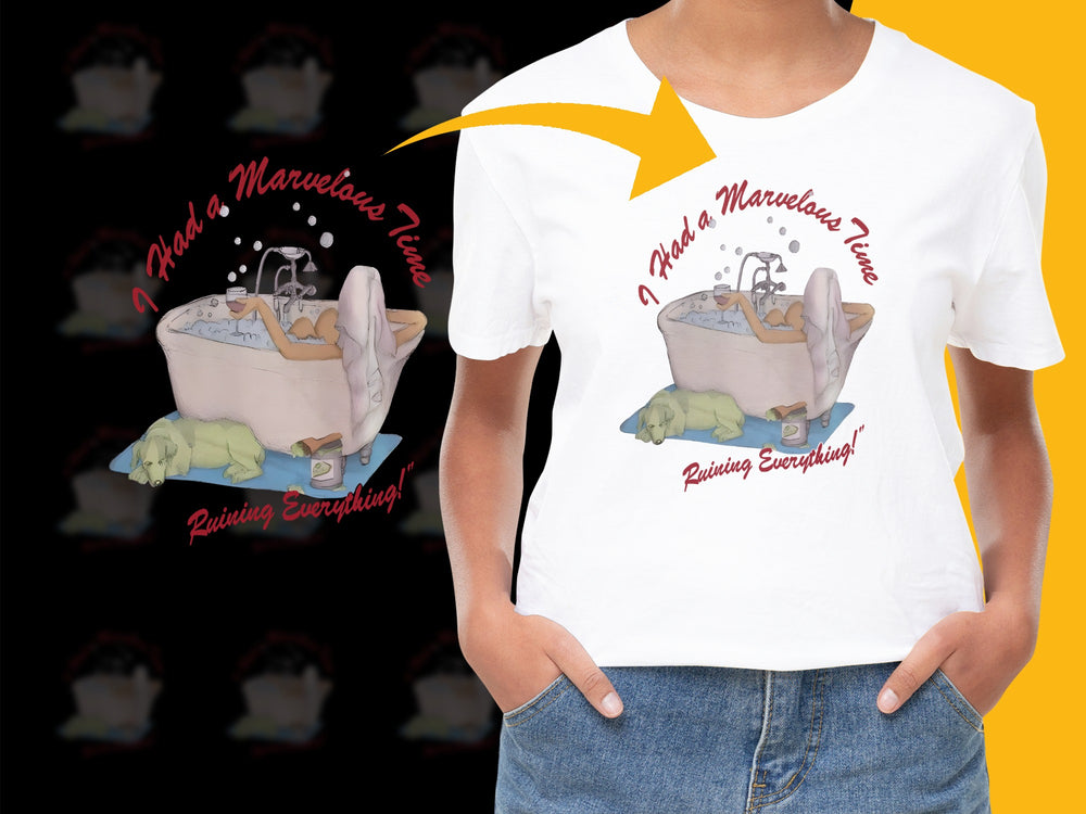 Funny Cat T-Shirt 'A Purr-fectly Marvellous Time Ruining Everything' Graphic Tee