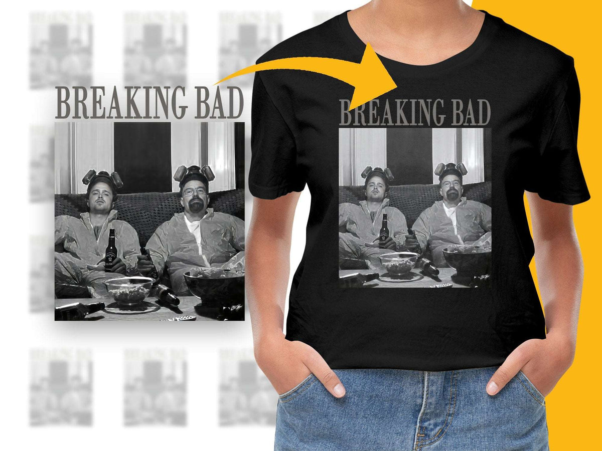 Breaking Bad T-Shirt Vintage Photo Print, Classic TV Show Graphic Tee, Unisex Black Cotton Shirt