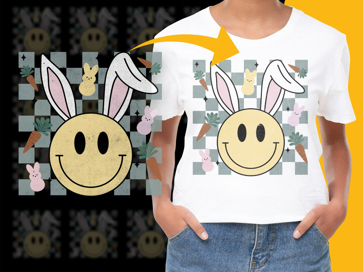 Kids Fun Bunny Face T-Shirt, Cute Rabbit Graphic Tee, Easter Casual Top, Children Spring Fashion Shirt