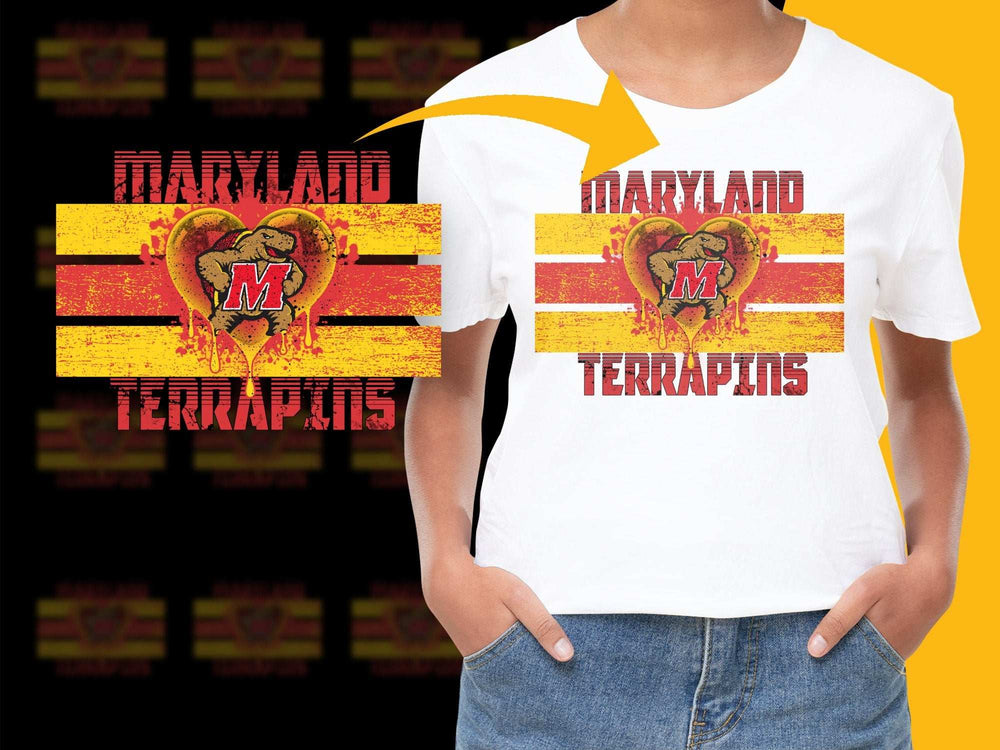 Maryland Terrapins T-Shirt, Vintage Style College Sports Tee, Fan Apparel