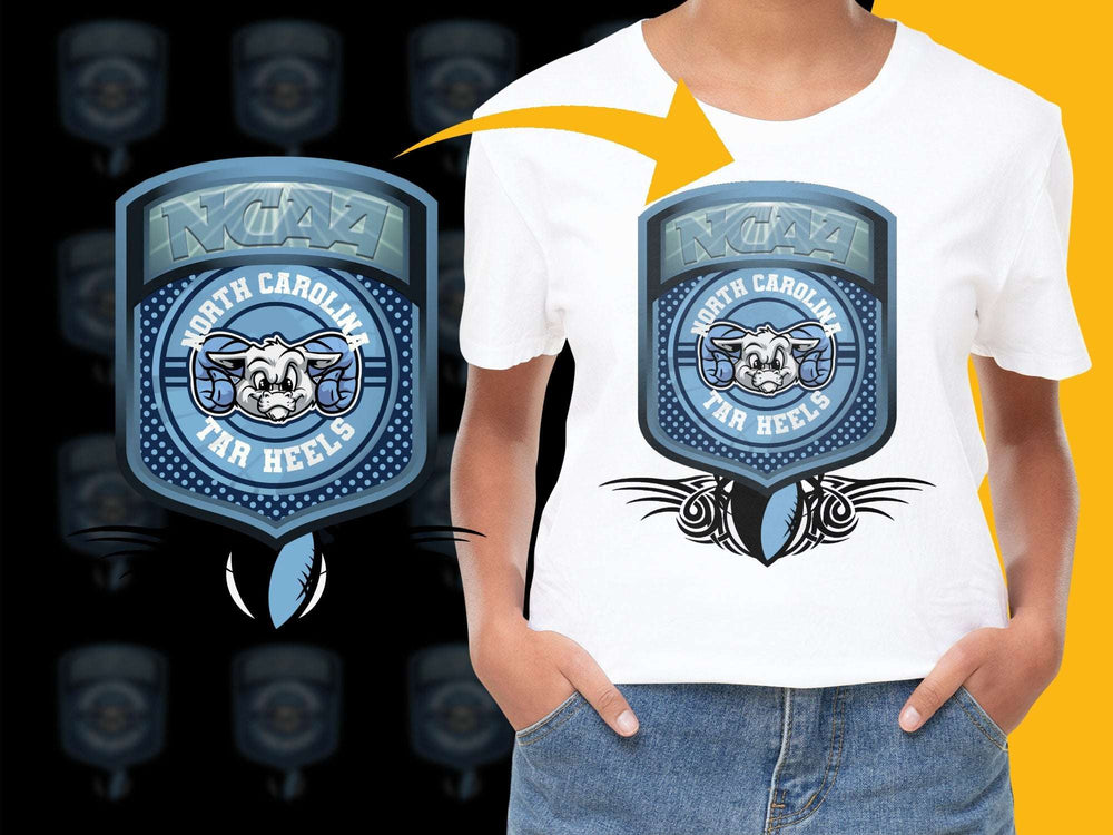 North Carolina Tar Heels Graphic T-Shirt, College Sports Apparel, NCAA Fan Gear, Unisex Cotton Tee