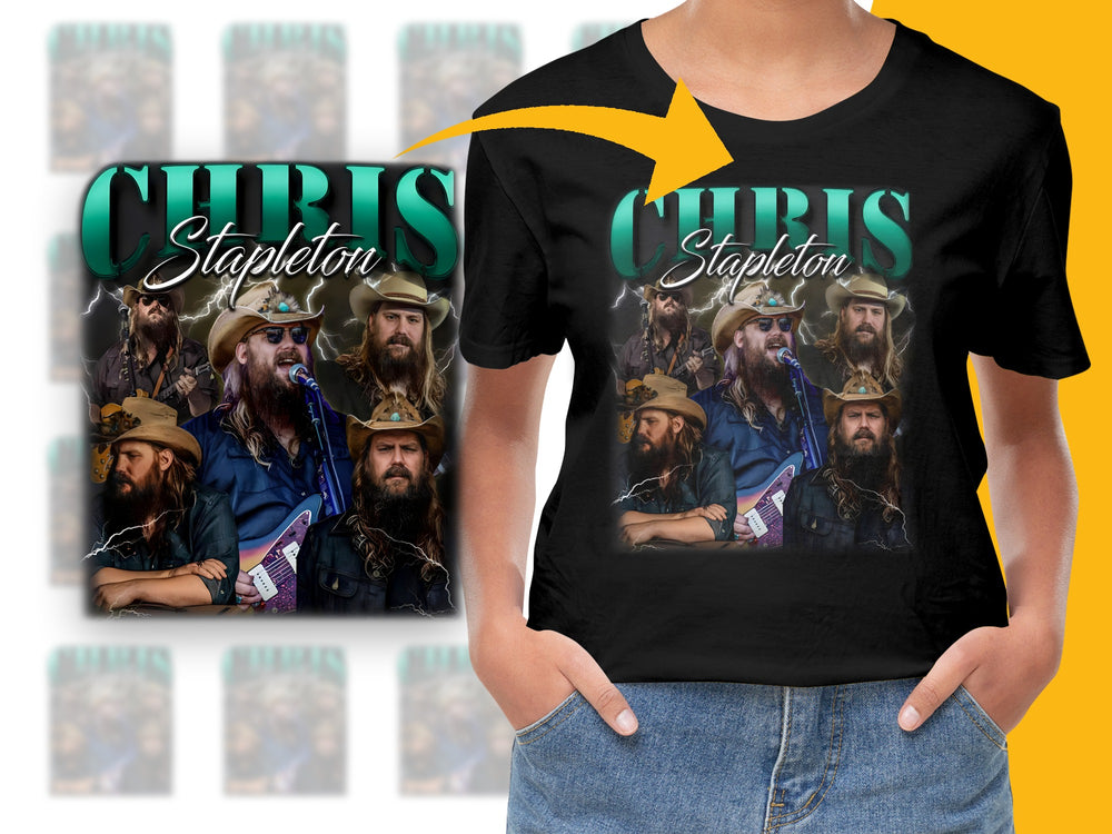 Chris Stapleton Graphic T-Shirt, Country Music Fan Tee, Unisex Black Concert Shirt