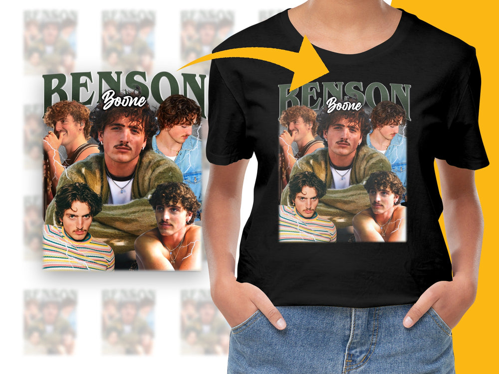 Vintage Benson Boone Graphic T-Shirt, Retro Style Pop Music Tee, Casual Fashion Top, Unisex Clothing