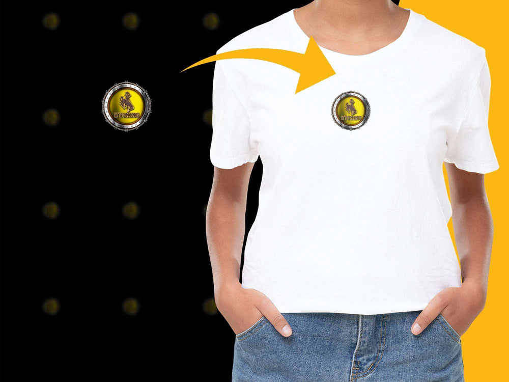 Unique Yellow Smiley Face Button T-Shirt, Graphic Tee, Casual Streetwear, Unisex Fashion Top, Hipster Clothing, Trendy Shirt Design