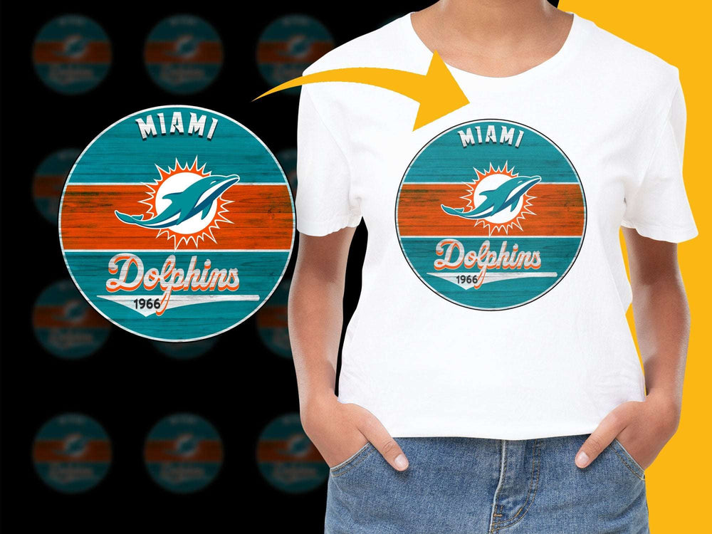 Miami Dolphins T-Shirt Vintage Logo 1966 Design, Retro Sports Team Apparel, Football Fan Gift Idea