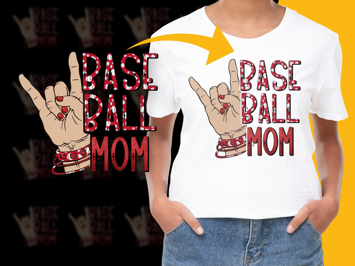 Baseball Mom T-Shirt, White Graphic Tee, Sports Parent Fashion, Casual Style Top