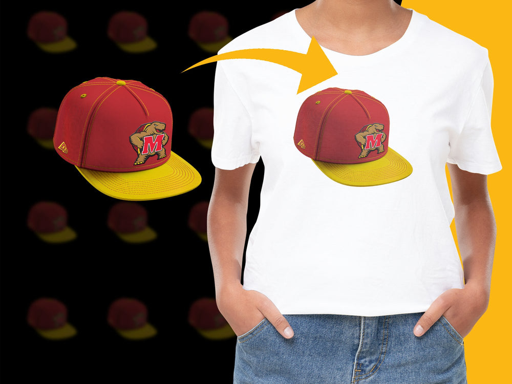 Unisex Red and Yellow Baseball Cap with Embroidered Logo, Adjustable Snapback Hat, Casual Sports Cap