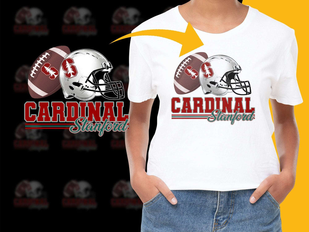 Stanford Cardinal Football Helmet Graphic T-Shirt, Sports Fan Apparel, Unisex Casual Wear