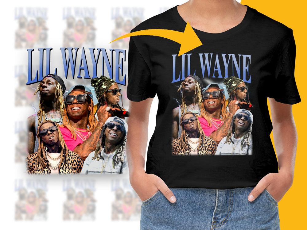 Lil Wayne Graphic T-Shirt, Hip Hop Tee, Music Fan Merchandise, Stylish Unisex Black Top