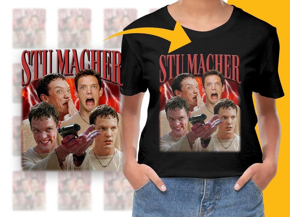 Vintage Inspired Movie Character Collage T-Shirt, Classic Film Graphic Tee, Unisex Fashion Shirt