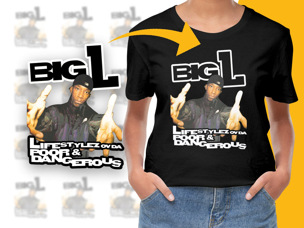 Vintage Big L T-Shirt, 90s Hip Hop Tee, Lifestyles Ov Da Poor and Dangerous Merch