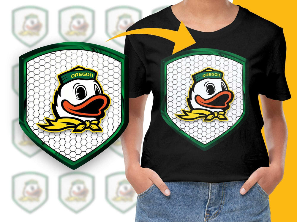 Oregon Duck Mascot Graphic T-Shirt, Sports Team Fan Apparel, Youth and Adult Sizes Available