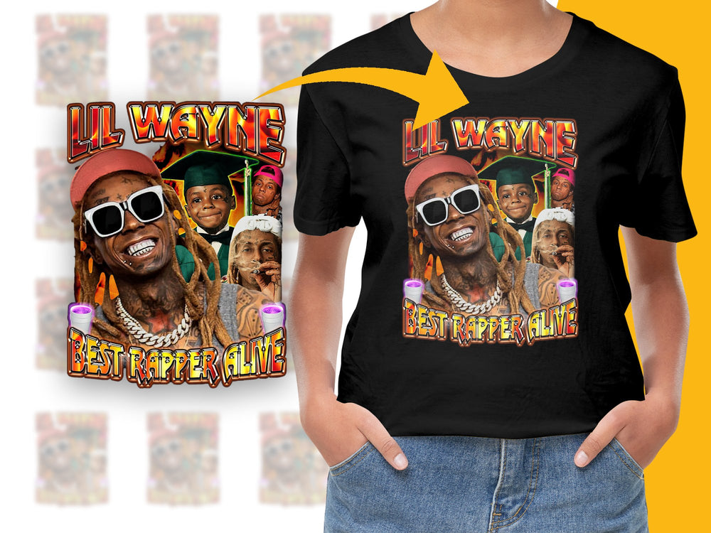 Lil Wayne T-Shirt Best Rapper Alive Graphic Tee Hip Hop Music Fan Apparel