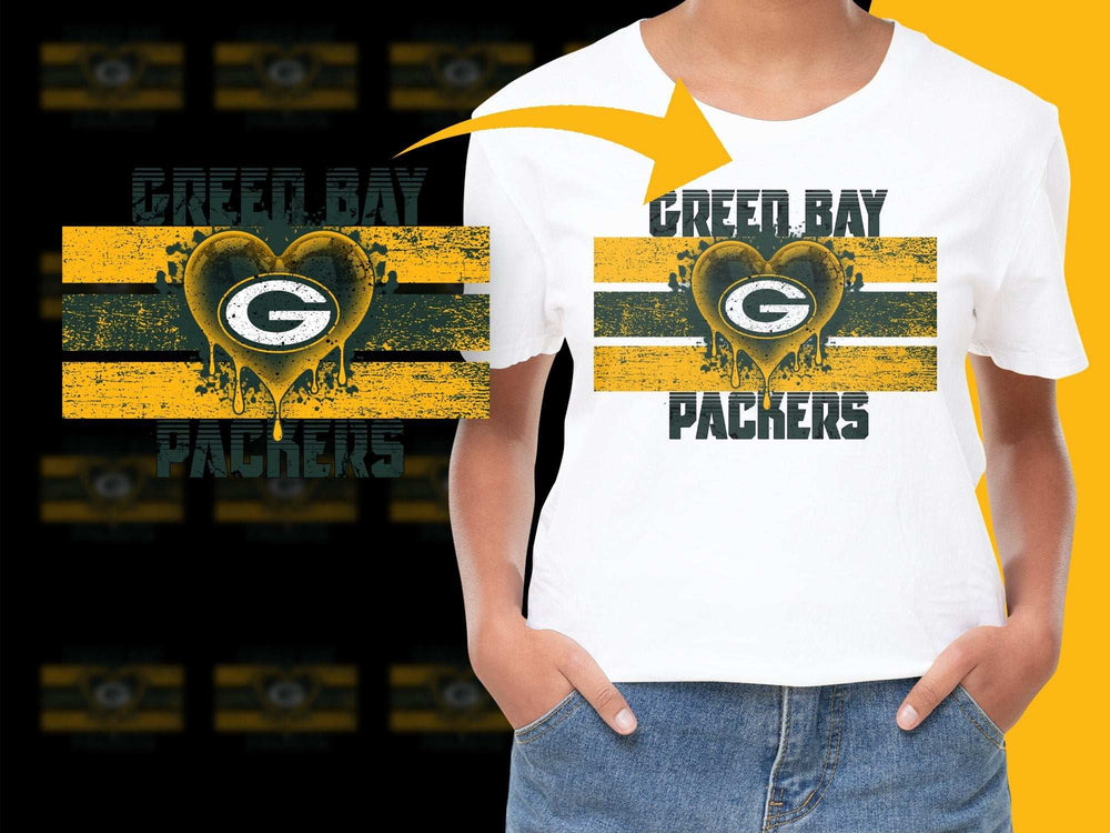 Green Bay Packers T-Shirt, Vintage Distressed Logo, Football Fan Gift, Sports Tee