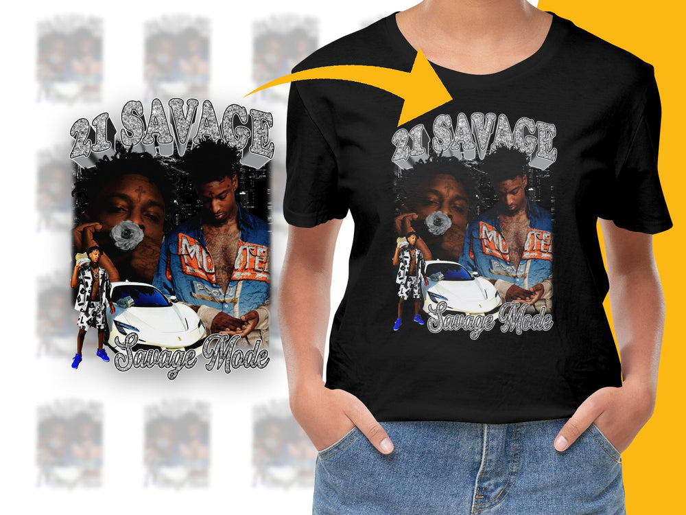 21 Savage Savage Mode Album Art T-Shirt, Hip-Hop Music Graphic Tee, Unisex Fan Merchandise