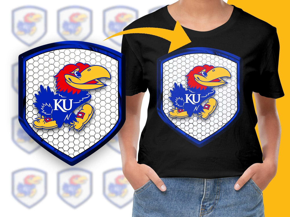 Youth Sports Team T-Shirt, Bold Blue Jay Mascot Graphic, Vibrant Kids' Athletic Wear