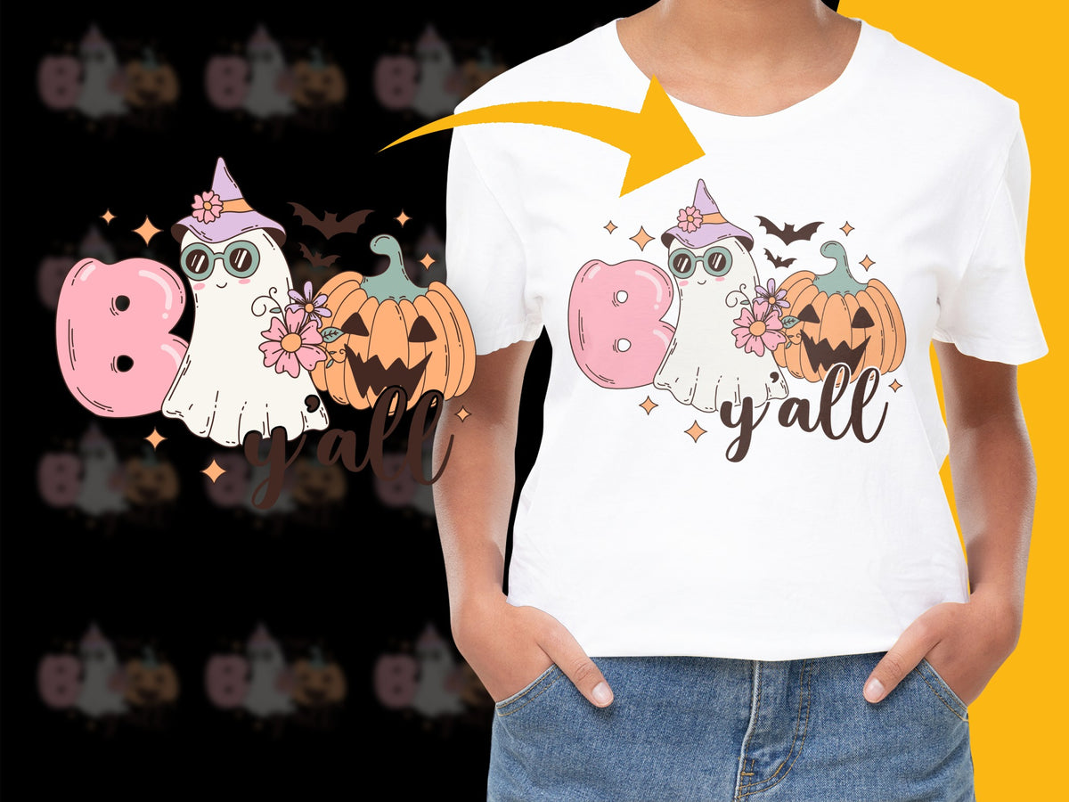Cute Fall T-Shirt Pumpkin and Pig Design Southern Style Graphic Tee Autumn Casual Wear for All Ages