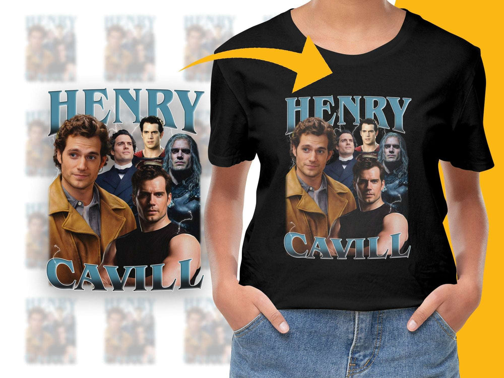 Henry Cavill Graphic T-Shirt, Actor Fan Tee, Movie Star Casual Wear, Unisex Cotton Shirt, Gift Idea