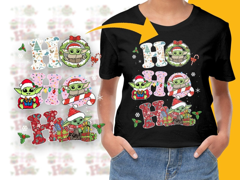 Baby Yoda Christmas Holiday Themed PNG File - Teepew
