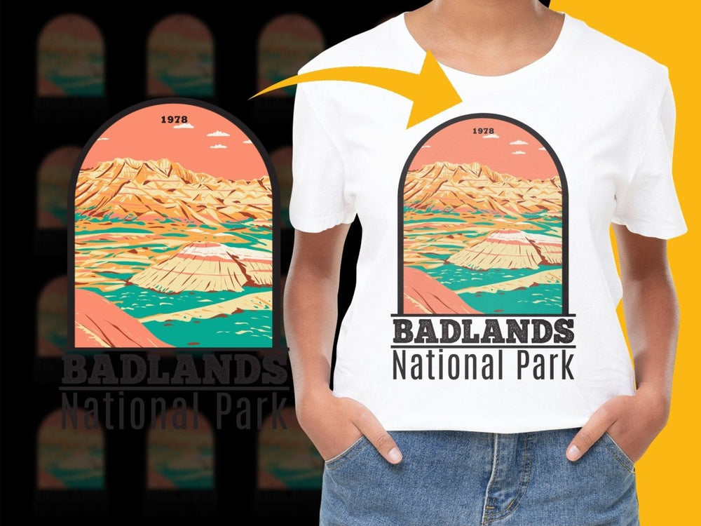 Badlands National Park 1978 Graphic Print PNG File - Teepew