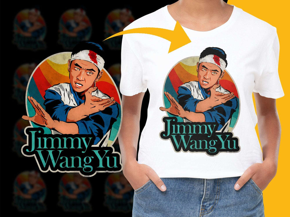 Vintage Jimmy Wang Yu Graphic T-Shirt, Classic Martial Arts Movie Tee, Retro Film Fan Apparel, 1970s Action Star Fashion
