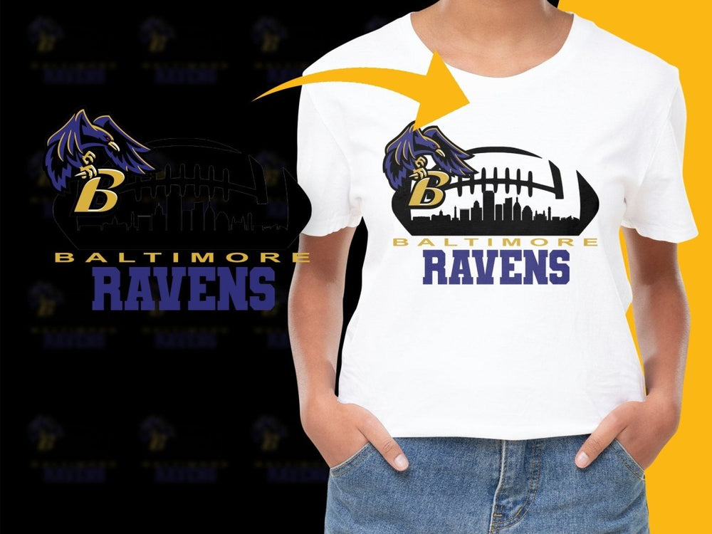 Baltimore Ravens Football Skyline Graphic PNG File - Teepew