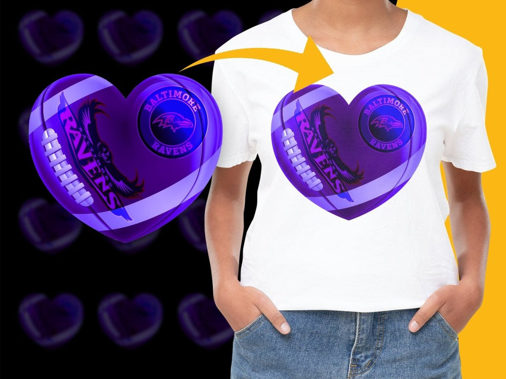 Baltimore Ravens Vibrant Purple Football Love PNG File - Teepew