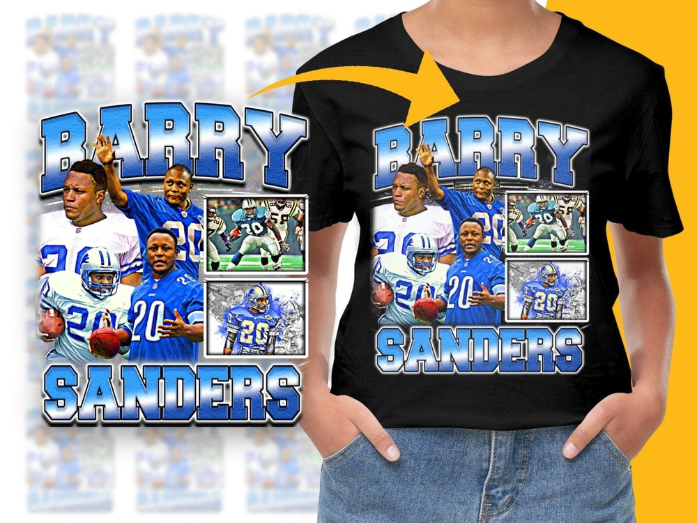 Barry Sanders Football Legend PNG File - Teepew