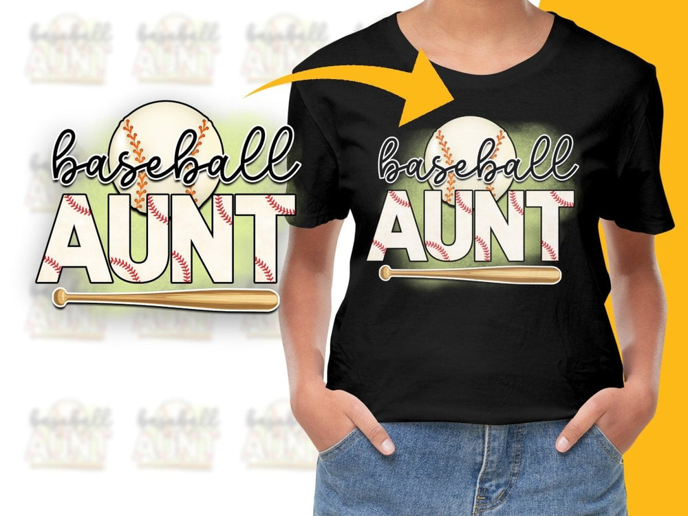 Baseball Aunt Graphic with Ball Bat Design PNG File - Teepew