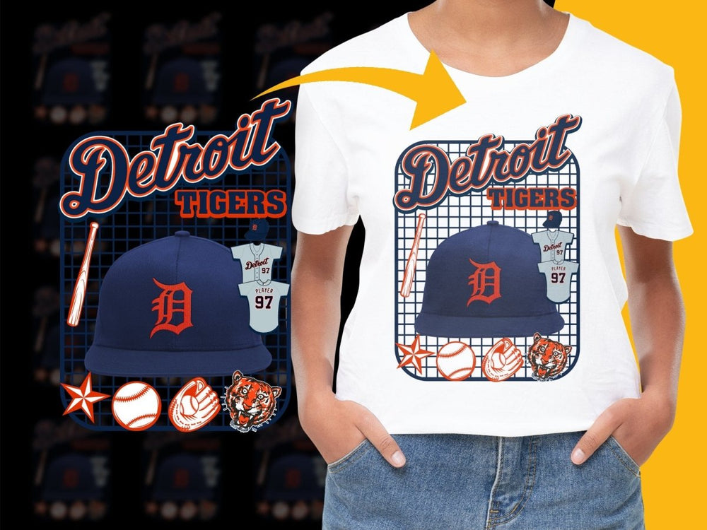 Baseball Cap Detroit Tigers PNG File - Teepew