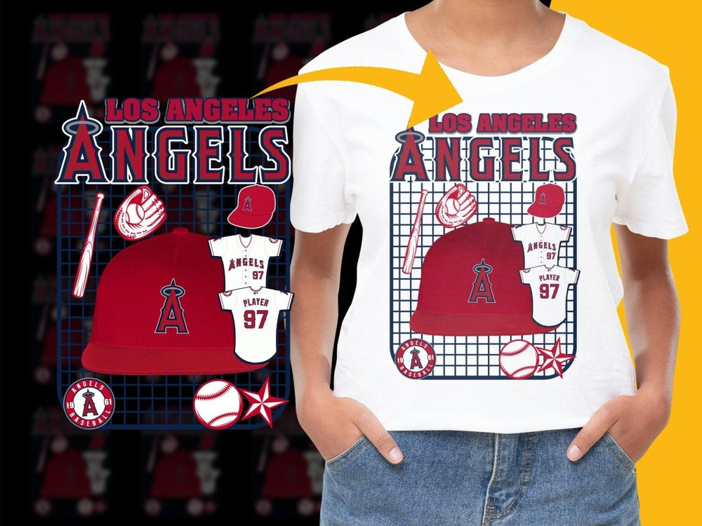 Baseball Cap Los Angeles Angels PNG File - Teepew