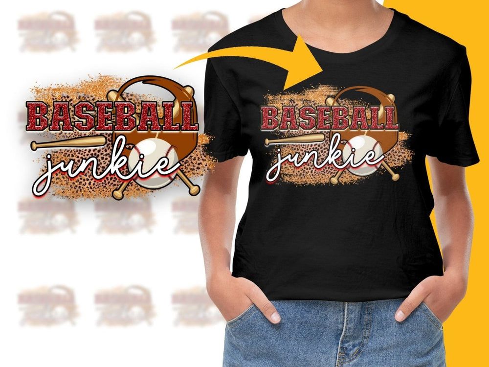 Baseball Junkie Stylish Graphic Print PNG File - Teepew