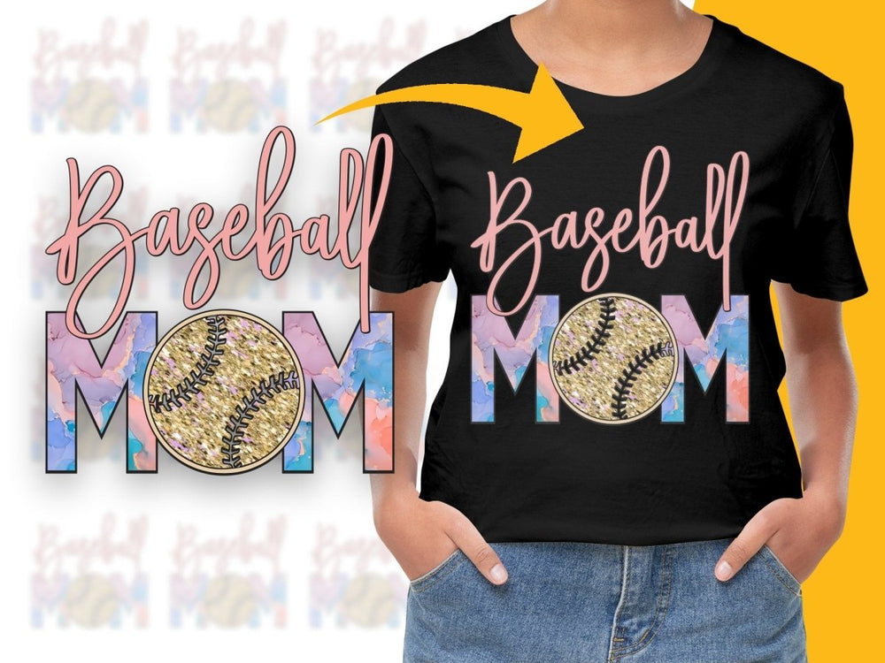 Baseball Mom Graphic Multicolored Design PNG File - Teepew