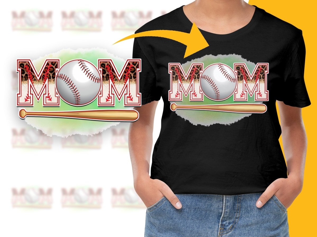 Baseball Mom Leopard Print Design Baseball Themed PNG File - Teepew