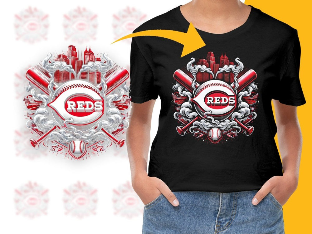 Baseball Smoke Cincinnati Reds Team PNG File - Teepew