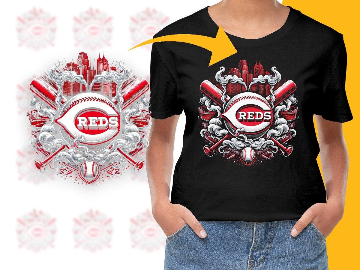 Baseball Smoke Cincinnati Reds Team PNG File - Teepew