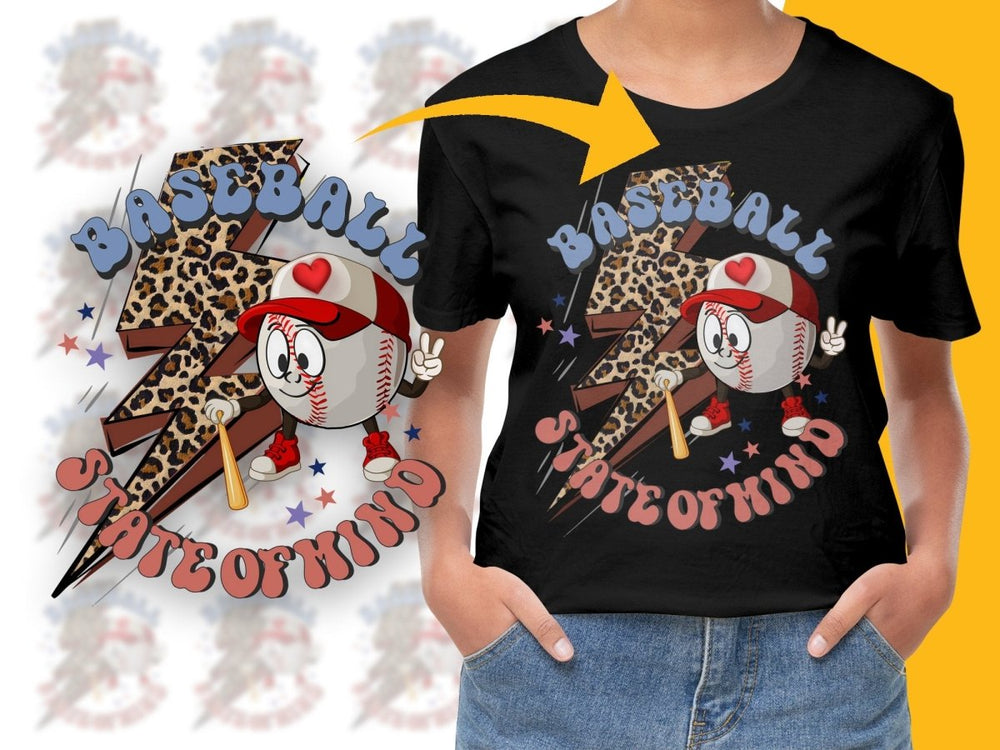Baseball State of Mind Graphic Design PNG File - Teepew